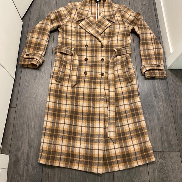 Paige Dublyn Plaid Wool-Blend Coat Size L - Picture 3 of 13